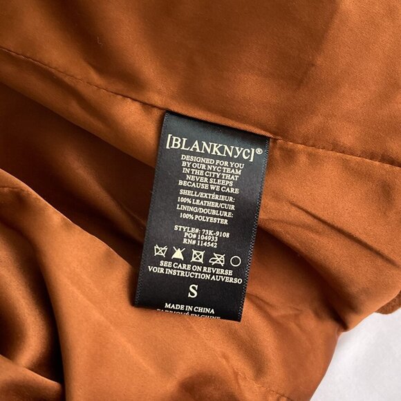 BlankNYC Suede Moto Jacket Alder Brown‎ Adjustable Buckle Zipper Pocket Women S - Picture 10 of 16